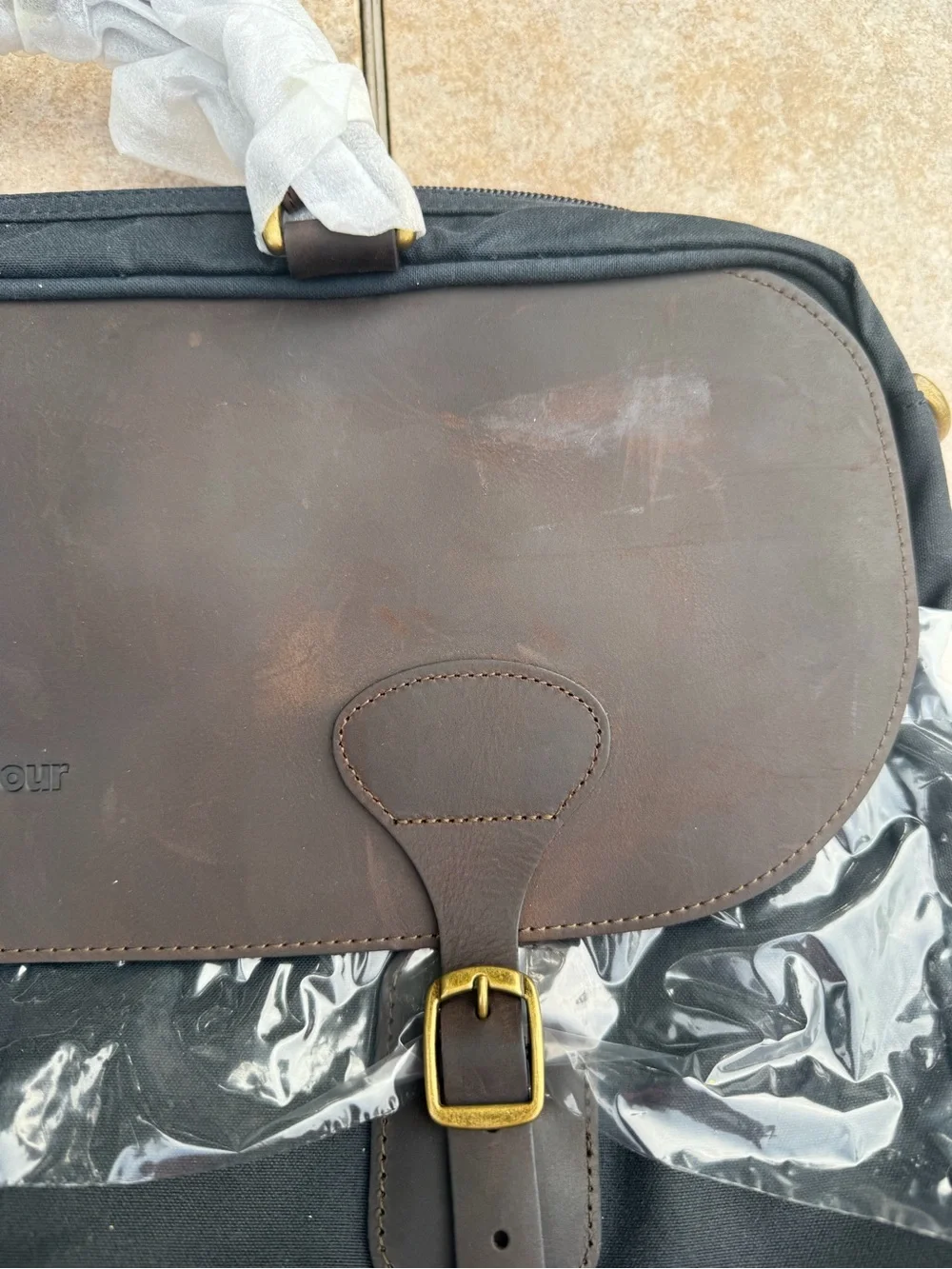 BARBOUR WAX LEATHER BRIEFCASE